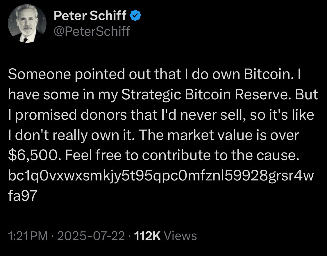 beaniemaxi's tweet image. Imagine fudding Bitcoin since $1 and then publicly begging for Bitcoin donations 15 years later as it hits $120k. This is some wild behavior.