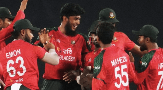 MsportsM88's tweet photo. With Bangladesh's stunning win comes an emotional tribute to the #DhakaTragedy victims! 🏏

The #BangladeshvsPakistan showdown saw the #Tigers make a historic #T20I series upset on Tuesday. Check out how the Tigers did it. #Cricket #ricketnews https://t.co/prV2u5iWPR