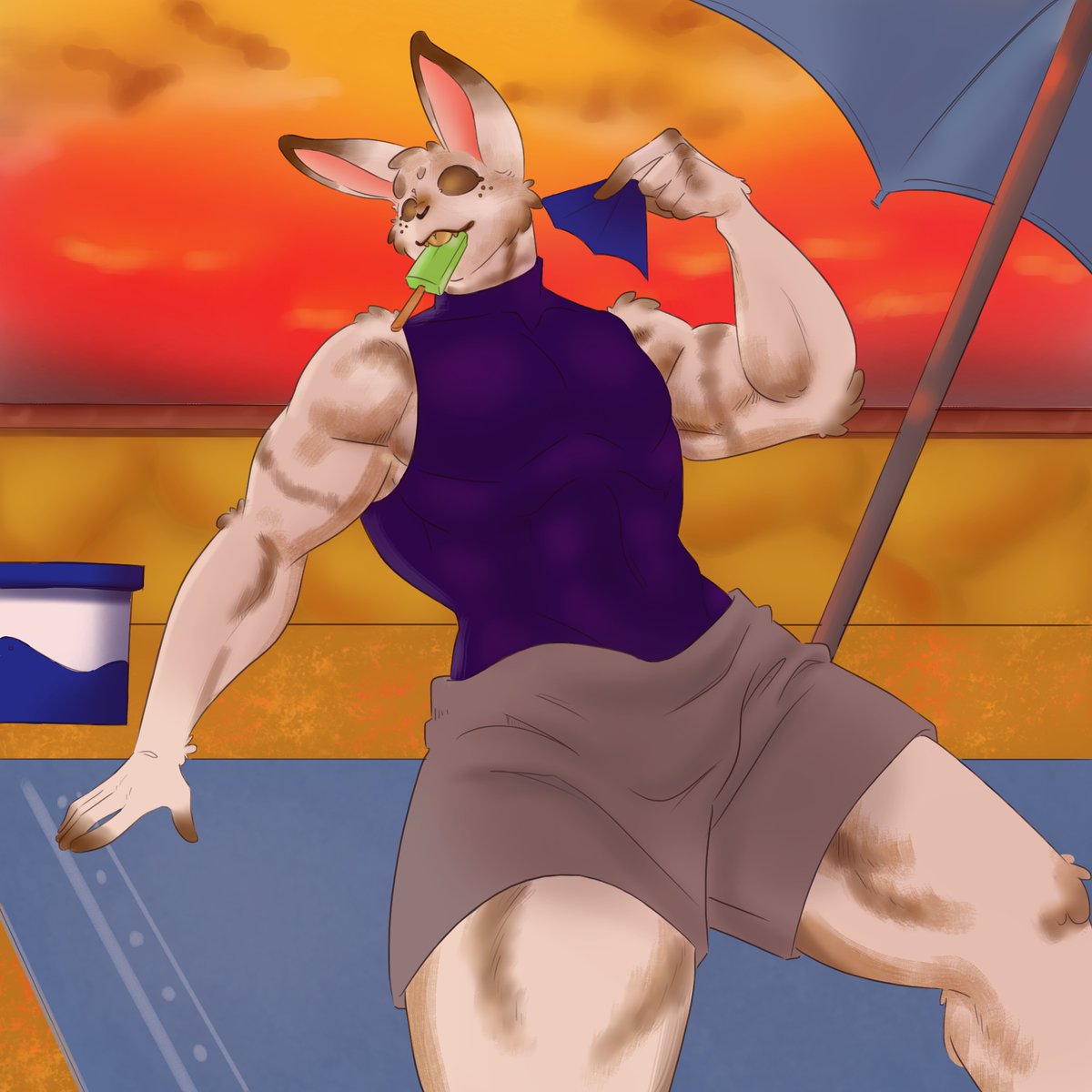 Sr_velita's tweet image. #oc #furryartist 

un atardecer en la playa :3