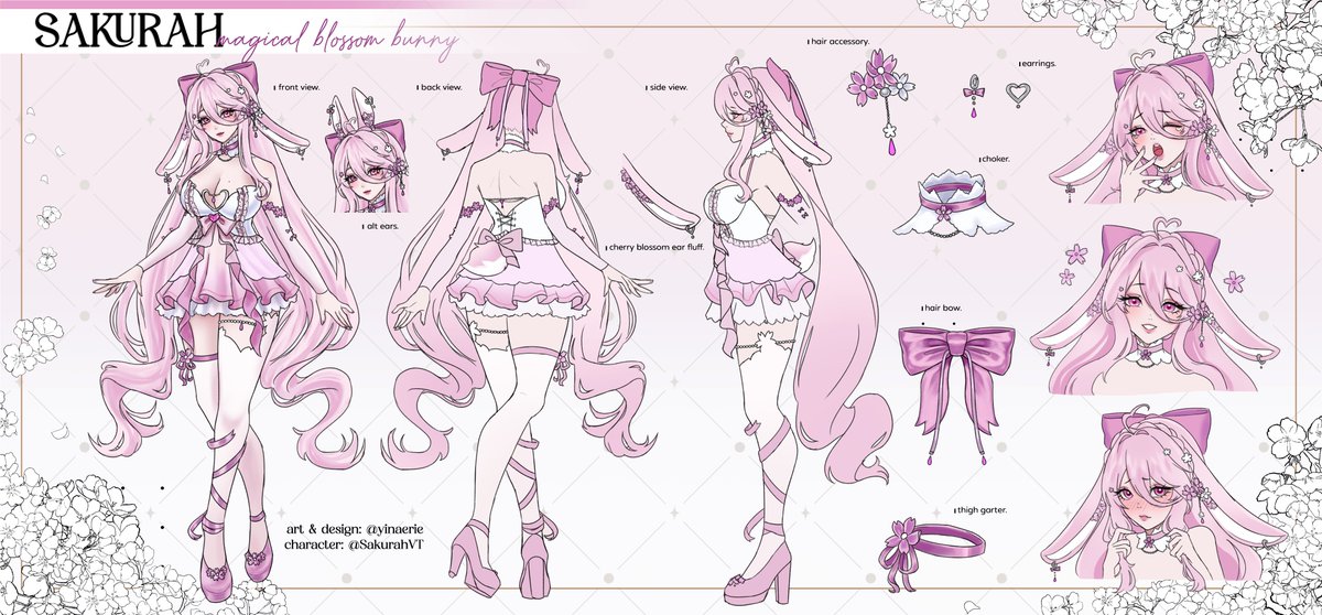 yinaerie's tweet image. zoom in of two of my absolute favorite details i did!! 🌸 #sakurahart