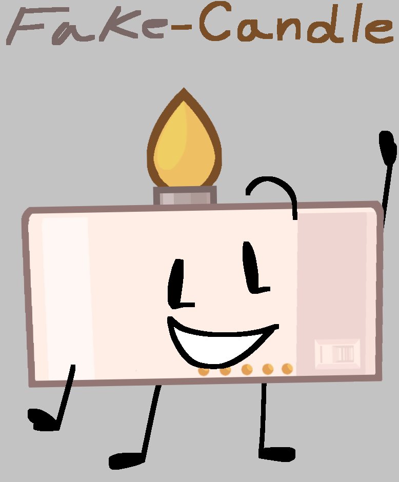 Grapeyperson's tweet image. hi guys each day Iโll be remaking Object Show Characters for fun!! #1 Fake Candle, Show: Object Kerffufle