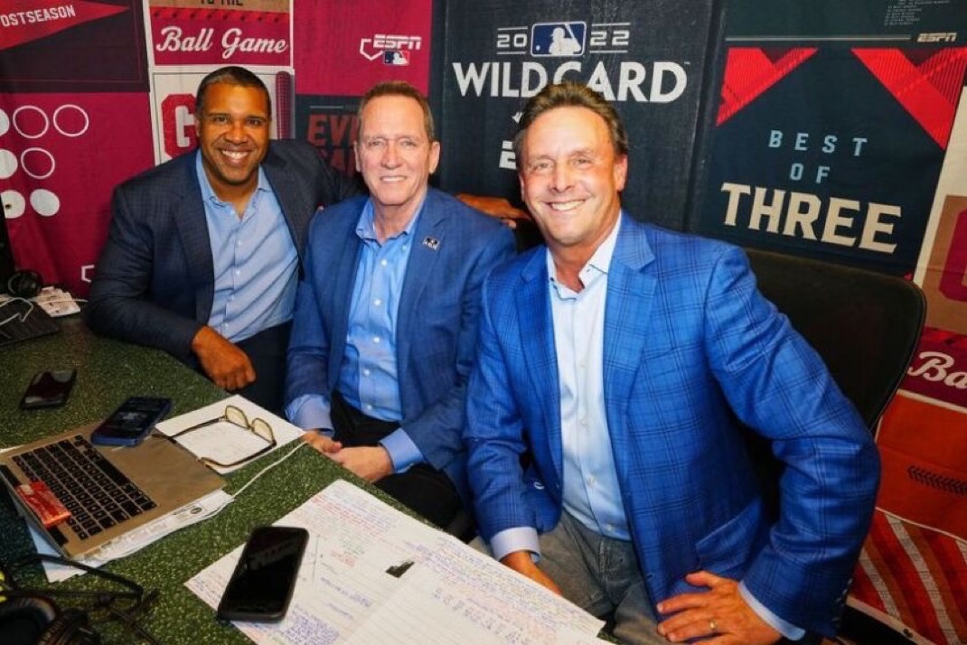 PhilsTailgate's tweet image. Announcers for tonight’s Phillies/Red Sox Broadcast on ESPN:
Karl Ravech (Play-By-Play)
Eduardo Pérez (Analyst)
David Cone (Analyst)
Buster Olney (Reporter)
