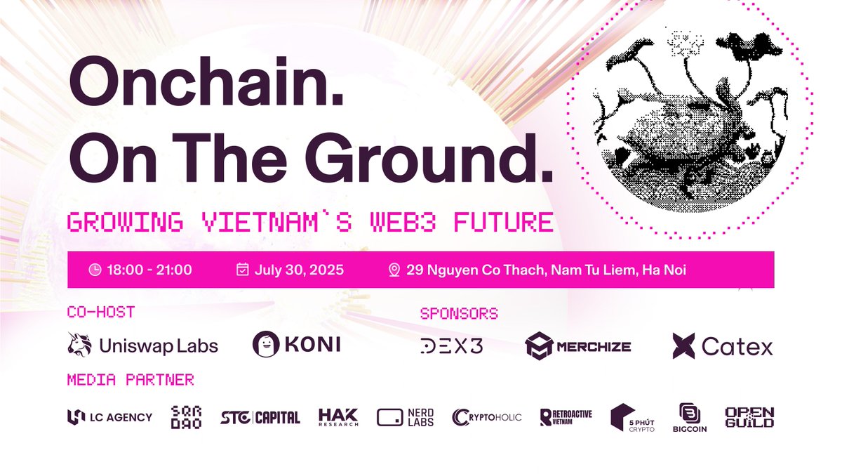 Koni Stack (@konistack) on Twitter photo 🔥 ON CHAIN – ON THE GROUND: Growing Vietnam’s Web3 Future
Vietnam’s Web3 wave is rising - and we’re right at the heart of it.
We’re spinning up the energy alongside GM Vietnam 2025 <a href="/gmvn_official/">GM VIETNAM (🌞,🇻🇳) | Vietnam Blockchain Week</a> - the country’s largest crypto gathering - where builders, founders, and degens 🔥 ON CHAIN – ON THE GROUND: Growing Vietnam’s Web3 Future
Vietnam’s Web3 wave is rising - and we’re right at the heart of it.
We’re spinning up the energy alongside GM Vietnam 2025 <a href="/gmvn_official/">GM VIETNAM (🌞,🇻🇳) | Vietnam Blockchain Week</a> - the country’s largest crypto gathering - where builders, founders, and degens