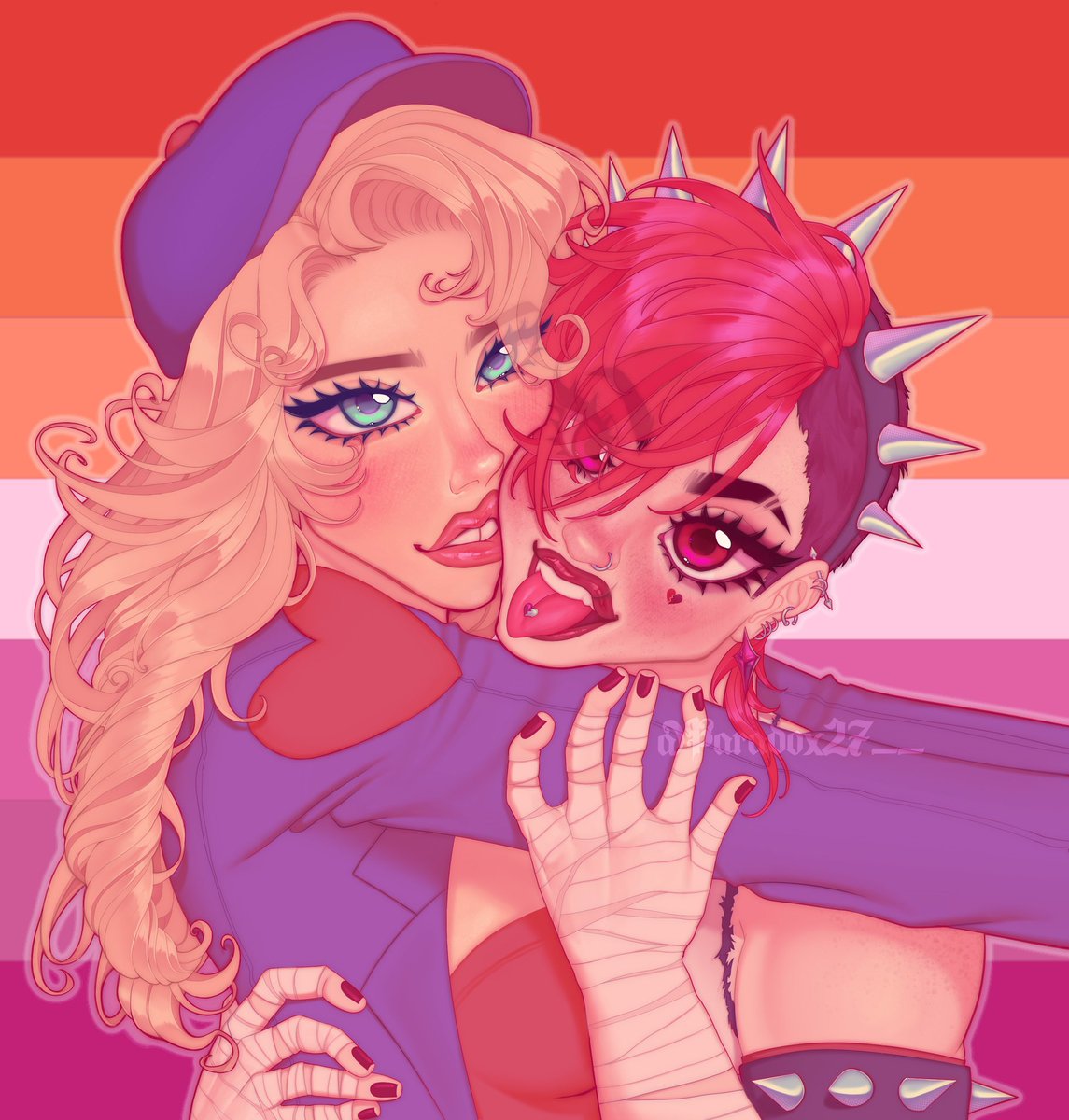 Paradox27_'s tweet image. Hearthrob Caitvi i did for pride month🩷💜🧡
#caitvi #lesbianpride #pride #arcane #caitlynkiramman #viarcane