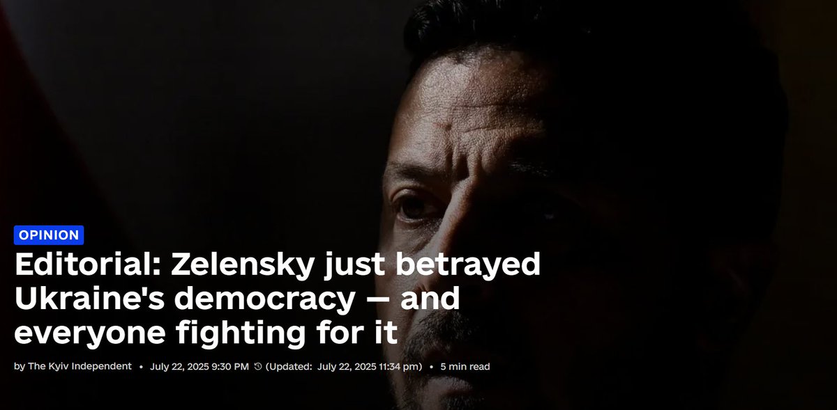 AMK_Mapping_'s tweet image. Kyiv Independent: "Zelensky just betrayed Ukraine's democracy — and everyone fighting for it"