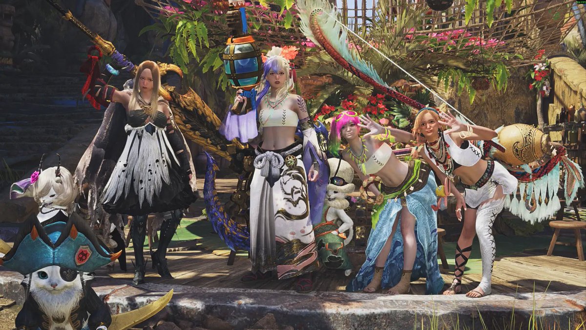 サークルメンバー呼び出してチケット集め✨
水鉄砲楽しい！フレとやるマルチは最高😋
今回重ね着いいから嬉しい！
#モンハンワイルズ