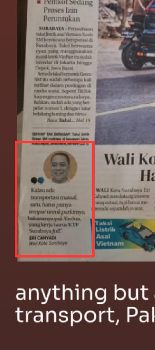 Jadi bagi Walikota Kota Terbesar Kedua di Indonesia TAKSI LISTRIK itu adalah Transportasi Massal. 

Oke. 
Fine. 
Gelap sudah nasib transportasi umum Surabaya. Bakal gini-gini aja. Bukan tidak mungkin akan menurun kualitasnya. 

Ini bukan lagi akrobat logika ini bukti dia nggak