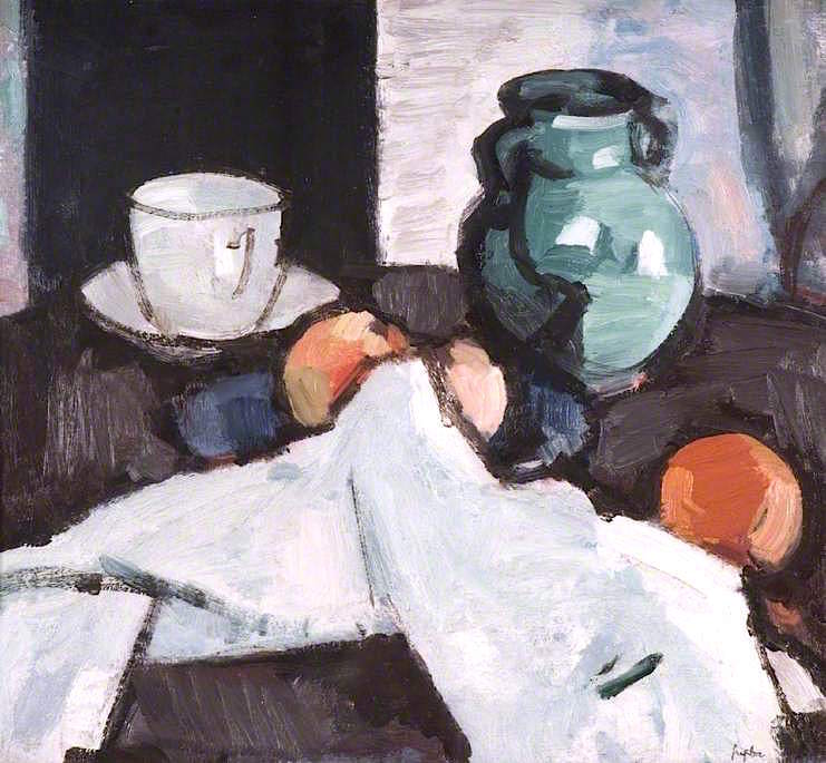 SamuelPeploe's tweet image. Still Life with Bowl of Fruit, Jug, Cup and Saucer wikiart.org/en/samuel-pepl…