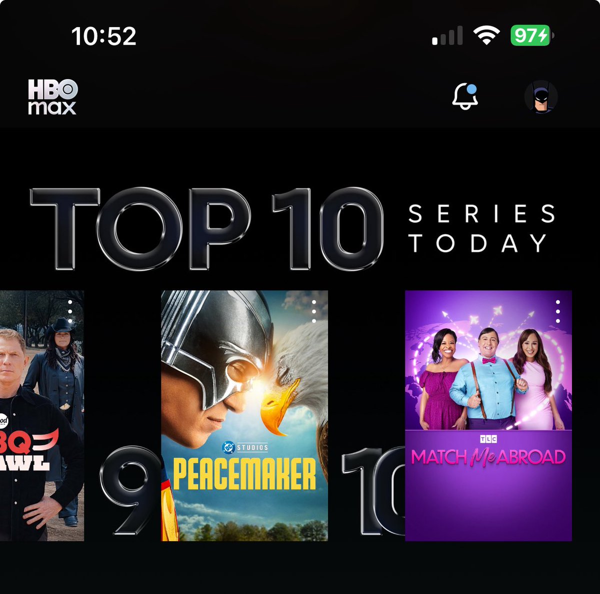 DeadmanBostonB's tweet image. Just noticed that Peacemaker season 1 has jumped back into the top 10 series on HBO Max currently. The DCU hype is real 🙏 Thank you #Superman
Season 2 next month 🔥
