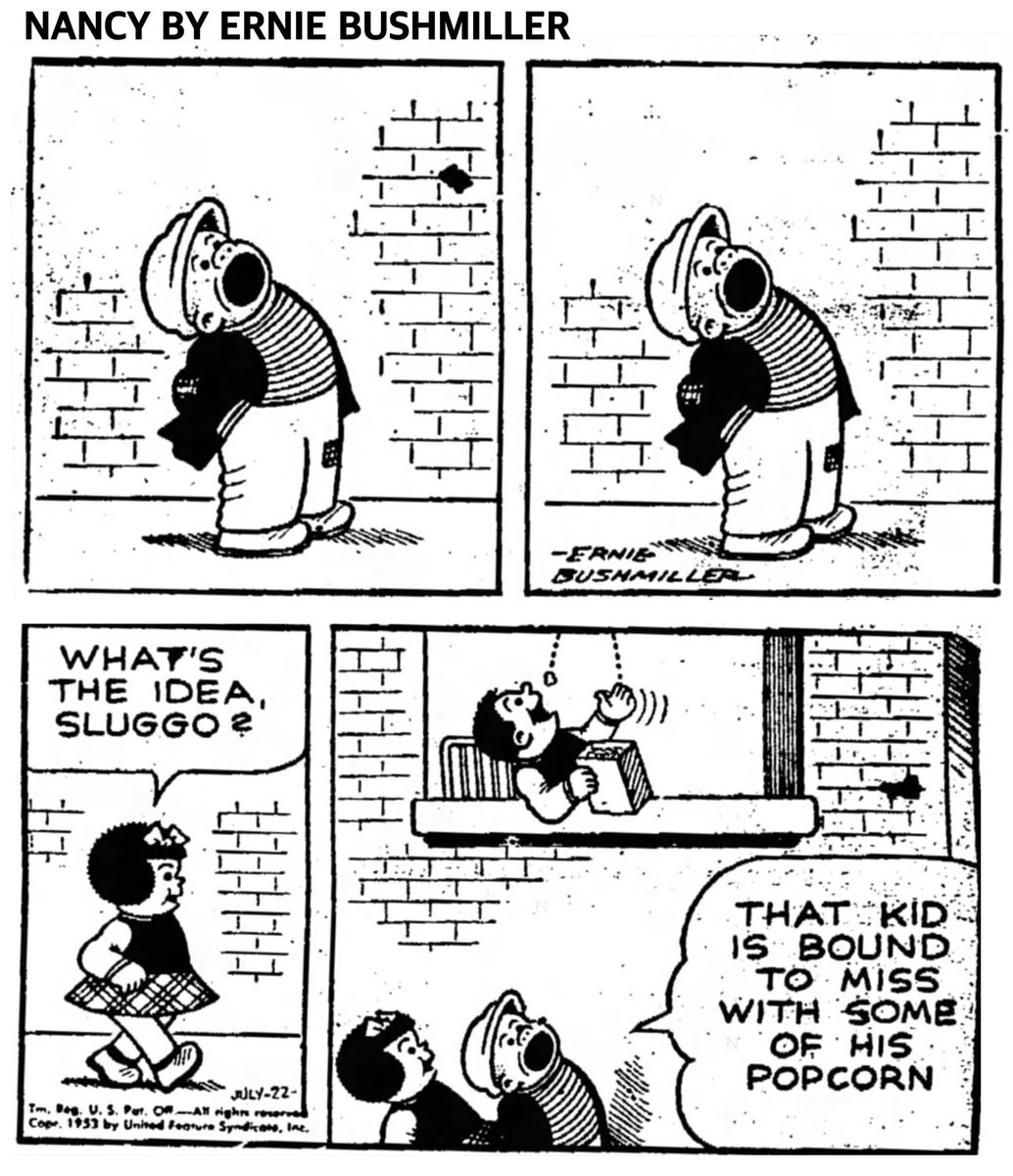 JohnnyCallicutt's tweet image. Nancy By Ernie Bushmiller
July 22,1953