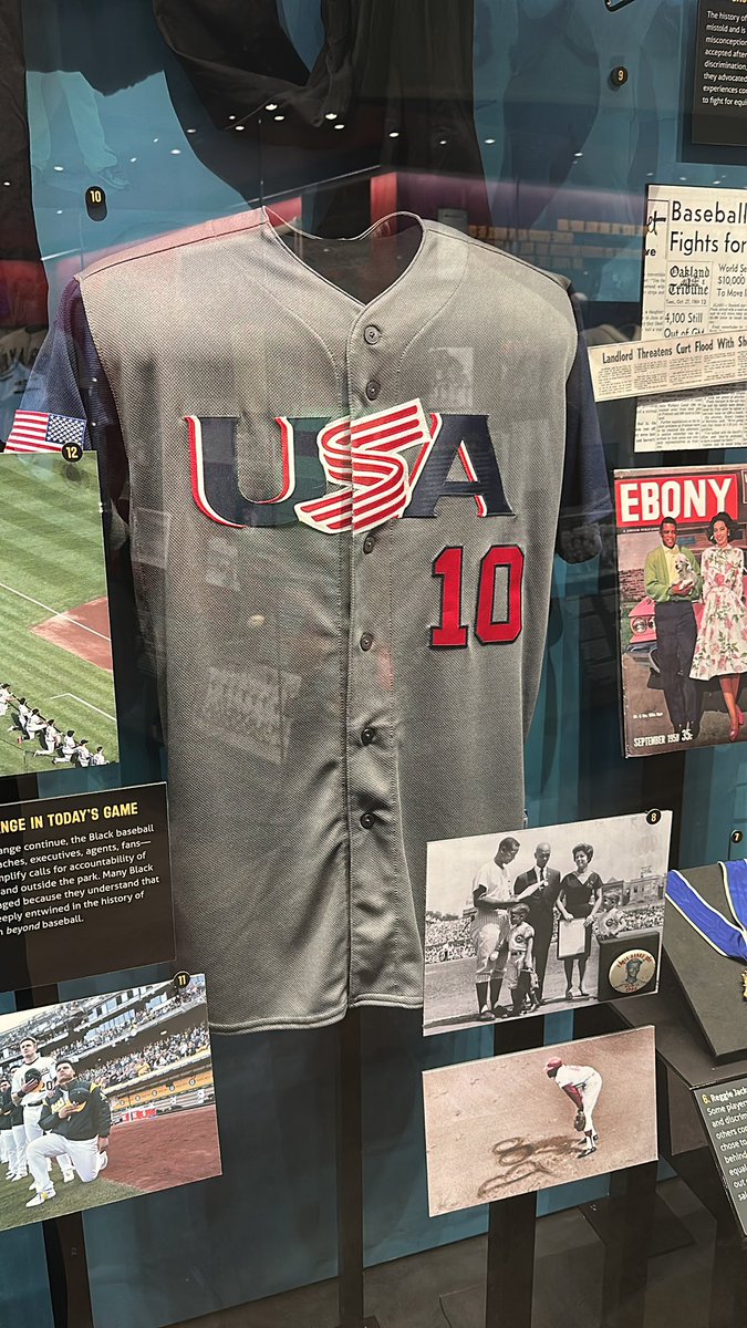 #Cap10America’s #TeamUSA JERSEY FROM 2017 #WBC here at Baseball Hall of Fane in Cooperstown, NY. #KeepGrinding  <a href="/SimplyAJ10/">Adam Jones</a>