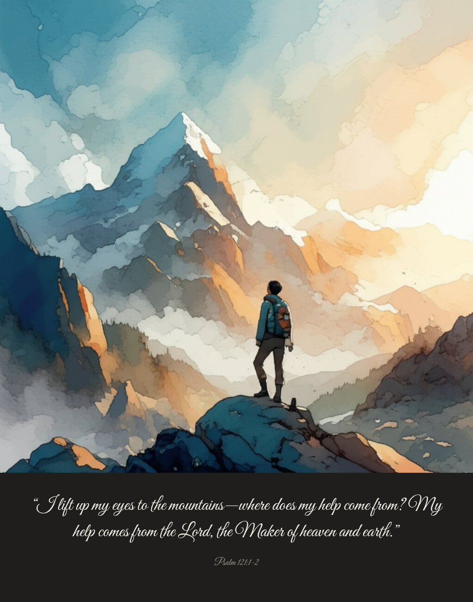 bigbirdart's tweet image. “I lift up my eyes to the mountains—where does my help come from? My help comes from the Lord, the Maker of heaven and earth.”
Psalm 121:1-2
