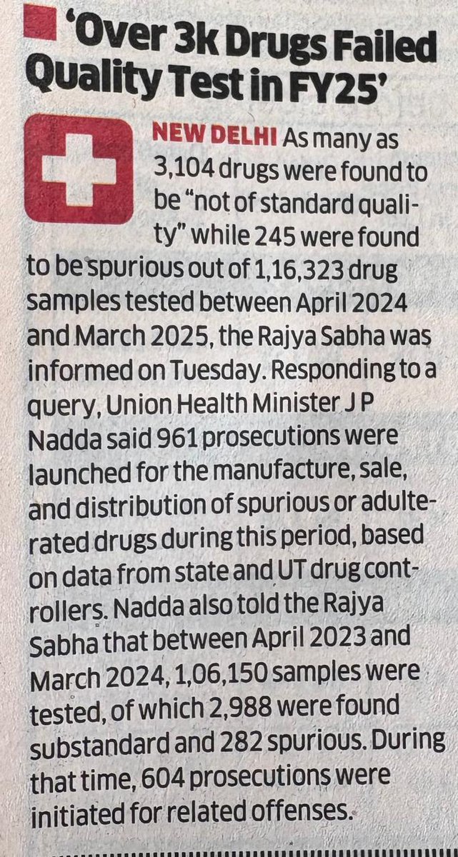 Prof. BEJON KUMAR MISRA (@bejonmisra) on Twitter photo What happens to the patients who were victims of such Spurious and NSQ Medicines? Hightime law makers made laws that deliver stringent punishment promptly & citizen-centric Sad state of affairs <a href="/narendramodi/">Narendra Modi</a> <a href="/JPNadda/">Jagat Prakash Nadda</a> <a href="/MoHFW_INDIA/">Ministry of Health</a> <a href="/CDSCO_INDIA_INF/">CDSCO_INDIA_INFO</a> <a href="/ConsumrConxion/">CONSUMER ONLINE FOUNDATION JagoGrahakJago.com</a> <a href="/jagograhakjago/">Consumer Affairs</a> What happens to the patients who were victims of such Spurious and NSQ Medicines? Hightime law makers made laws that deliver stringent punishment promptly & citizen-centric Sad state of affairs <a href="/narendramodi/">Narendra Modi</a> <a href="/JPNadda/">Jagat Prakash Nadda</a> <a href="/MoHFW_INDIA/">Ministry of Health</a> <a href="/CDSCO_INDIA_INF/">CDSCO_INDIA_INFO</a> <a href="/ConsumrConxion/">CONSUMER ONLINE FOUNDATION JagoGrahakJago.com</a> <a href="/jagograhakjago/">Consumer Affairs</a>