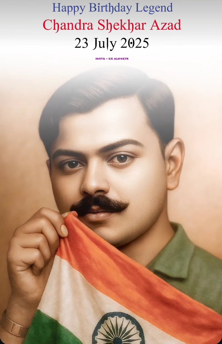 Pradeep Royal (@pradeep_royal_) on Twitter photo भारतीय स्वतंत्रता संग्राम के महानायक एवं लोकप्रिय स्वतंत्रता सेनानी चंद्रशेखर आजाद जी के जन्म दिवस पर उन्हें कोटी कोटी नमन 💐💐🙏🙏
ऐसी जवानी किसी काम की नहीं जो अपनी मातृभूमि के काम न आ सके।
<a href="/BhimArmyChief/">Chandra Shekhar Aazad</a> भारतीय स्वतंत्रता संग्राम के महानायक एवं लोकप्रिय स्वतंत्रता सेनानी चंद्रशेखर आजाद जी के जन्म दिवस पर उन्हें कोटी कोटी नमन 💐💐🙏🙏
ऐसी जवानी किसी काम की नहीं जो अपनी मातृभूमि के काम न आ सके।
<a href="/BhimArmyChief/">Chandra Shekhar Aazad</a>