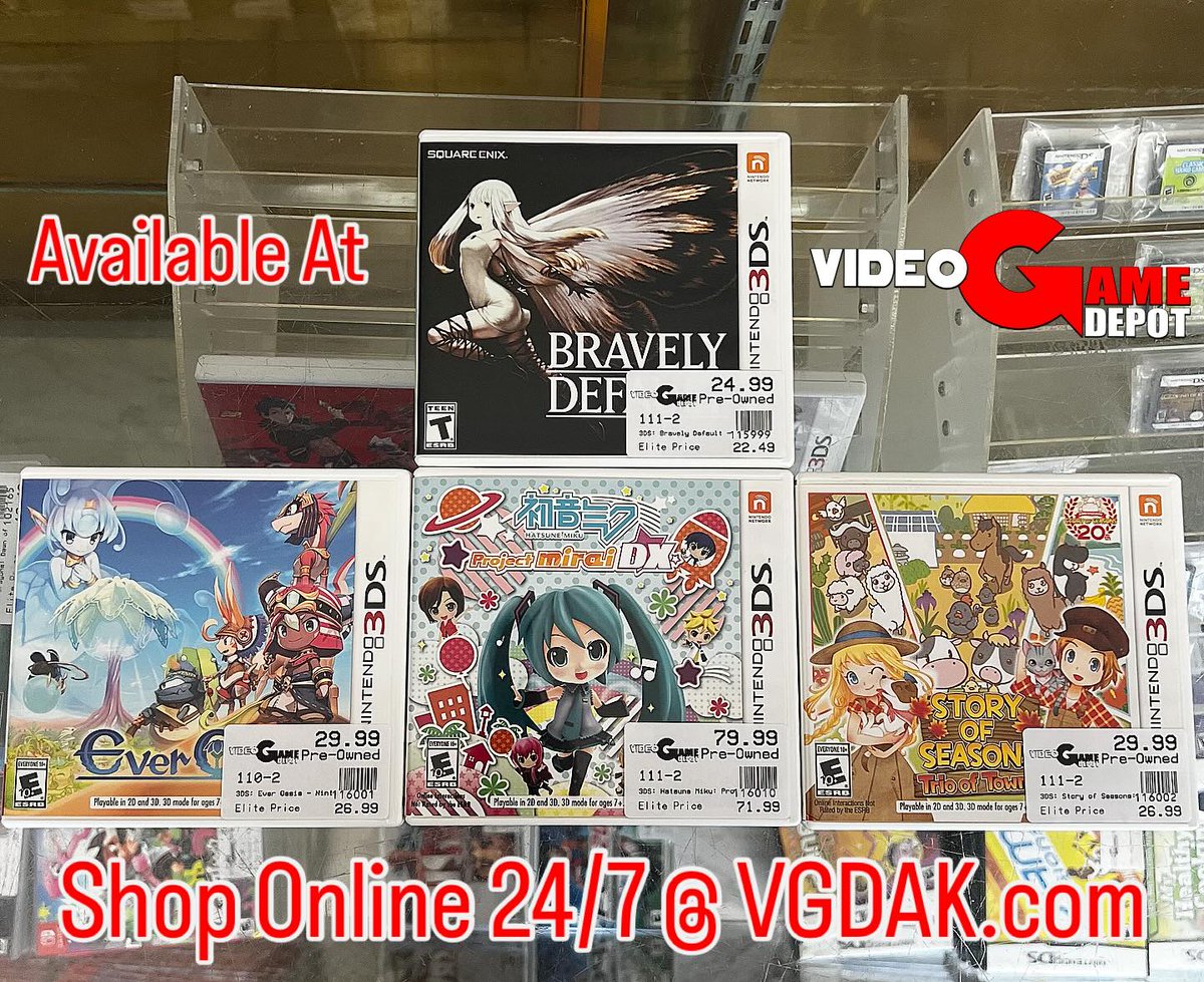 VGDAk's tweet image. These #3DS games are awesome and available now!
👾
Shop Online 24/7 at VGDAK.com
🕹️
Game On!
#VideoGameDepot
@NintendoAmerica