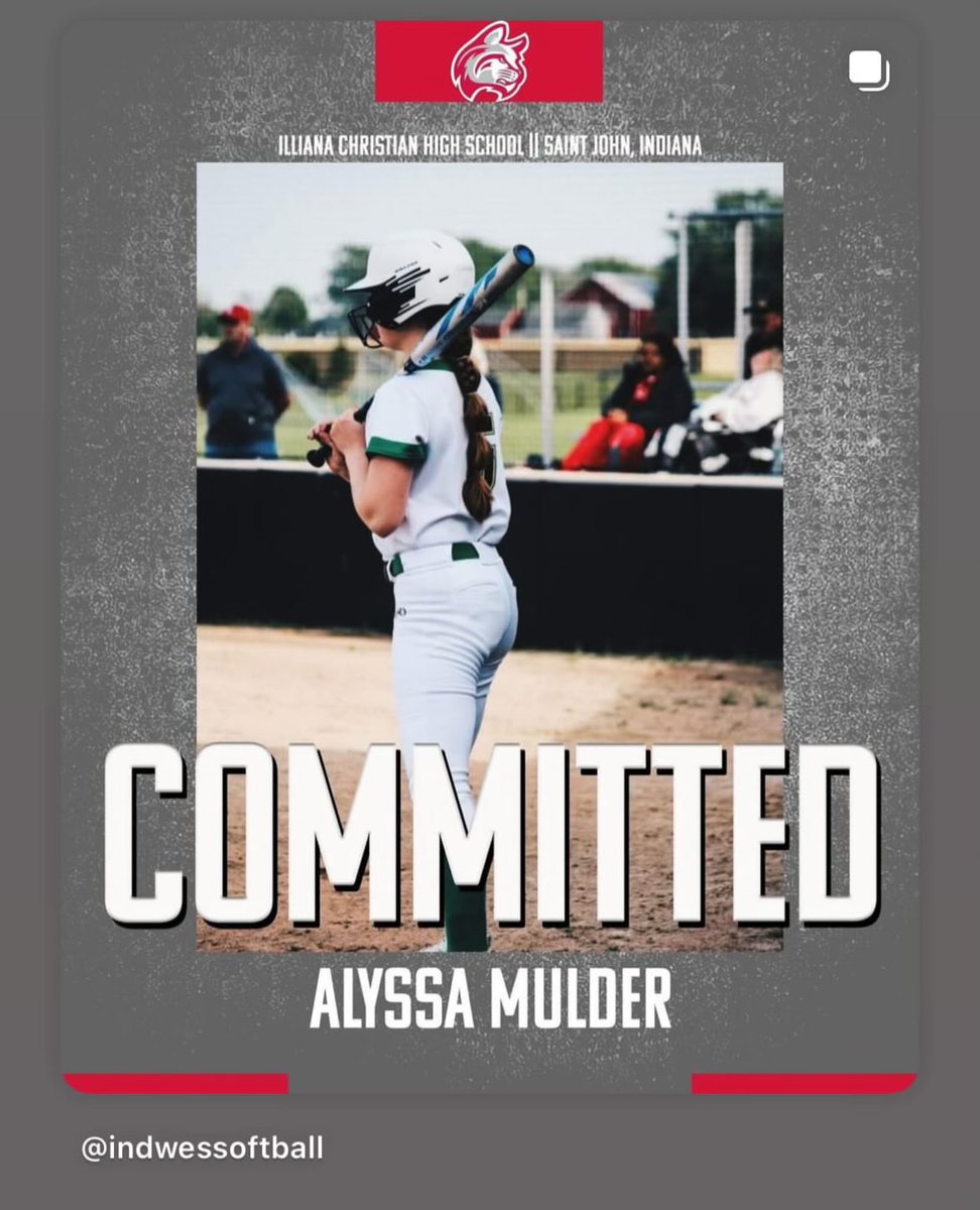 Congratulations, Alyssa!! What an exciting achievement!!!  We can’t wait to see you compete at <a href="/IndWesSoftball/">IWU Softball</a> !!! Congratulations, we’re so proud of you!!