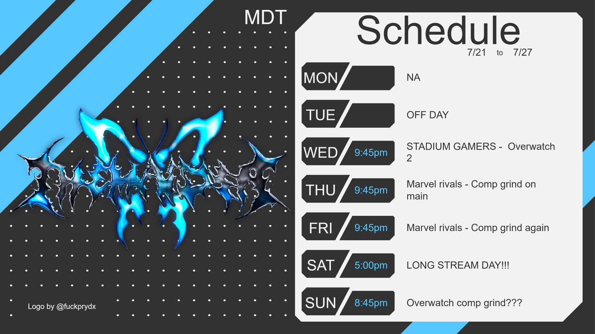 The_Maiden_'s tweet image. βΊοΈ Late but as long as it's up!
I been getting back into overwatch so there's finally some variety in my schedule LOL