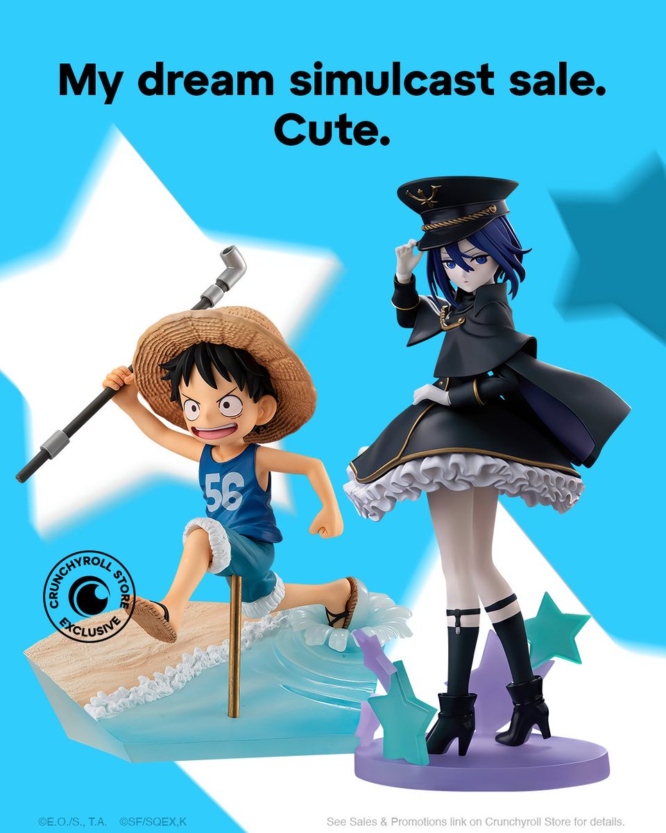 ShopCrunchyroll's tweet image. The lineup this season is actually insane 🔥 and now you can get merch for less with savings on ONE PIECE, My Dress-Up Darling, Gachiakuta, and more. 💸
GO: got.cr/julysimulcasts…