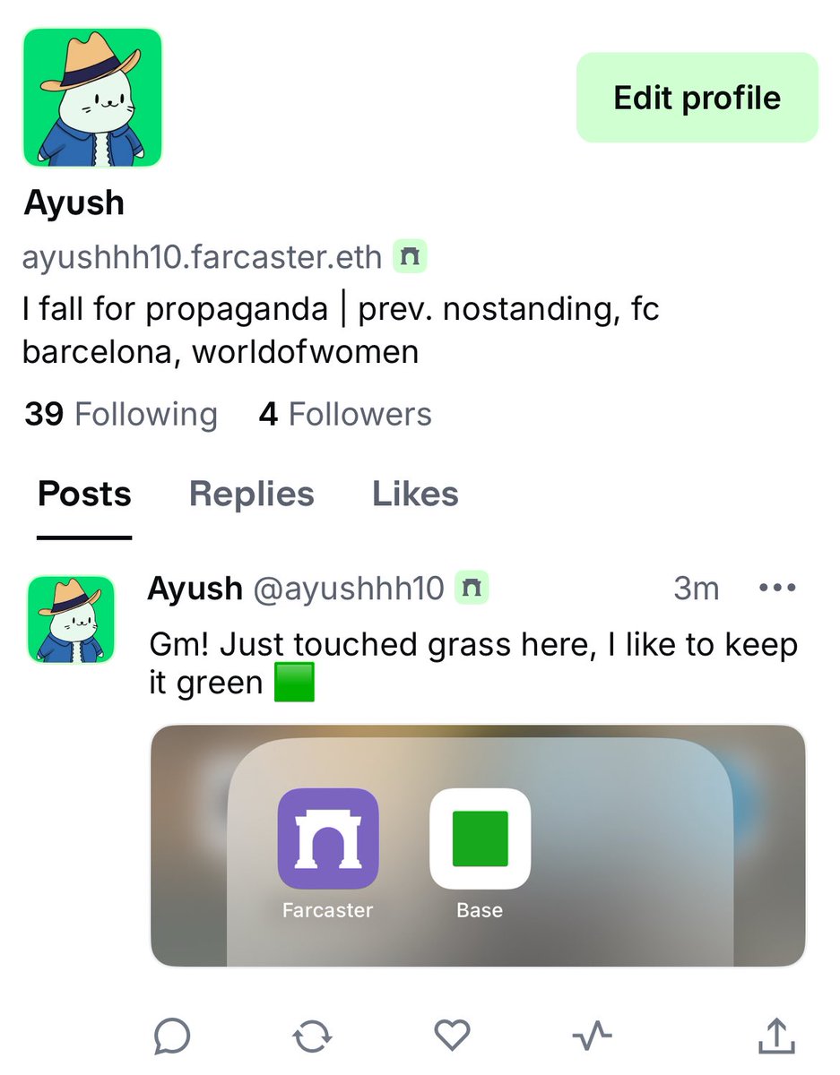 Hmu on the Base app 🟦
- ayushhh10.farcaster.eth 

Or drop your handles so I can add you