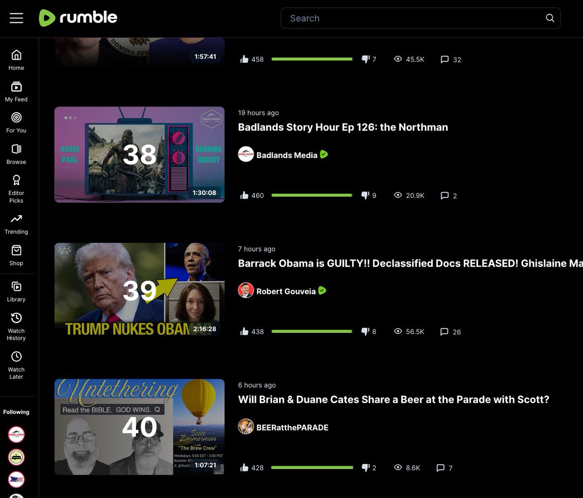 ScottZPatriot's tweet image. Thanks to muh frens, @drawandstrike, @THEDuaneCates, @TheDebriefing17, and @17thbodhisattva, today's show made the Top 50 so far on Rumble! WWG1WGA!
rumble.com/v6wj502-will-bβ¦