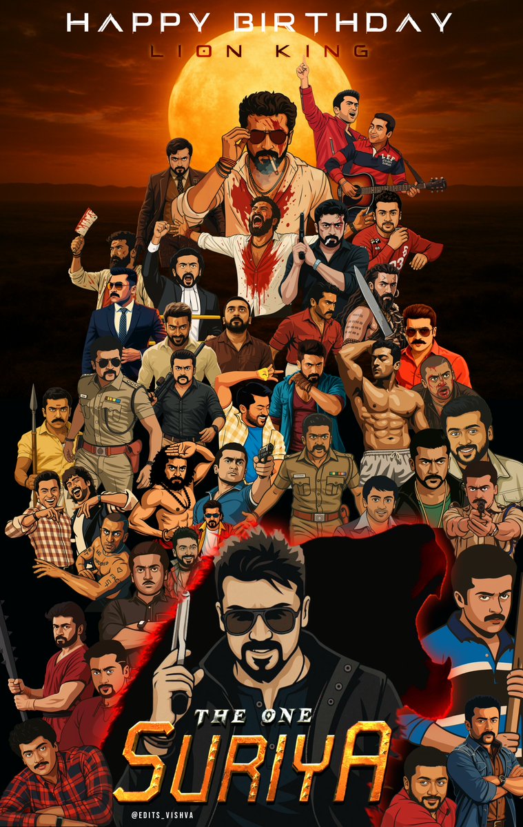 Edits_vishva's tweet image. -------Happy birthday---------
 ---The One King Special Poster---
@Suriya_offl🗿❤️‍🔥🥹Thalaivaaa... 
#HappyBirthdaySuriya #Suriya50 
#Karuppu 
Design By @Edits_vishva