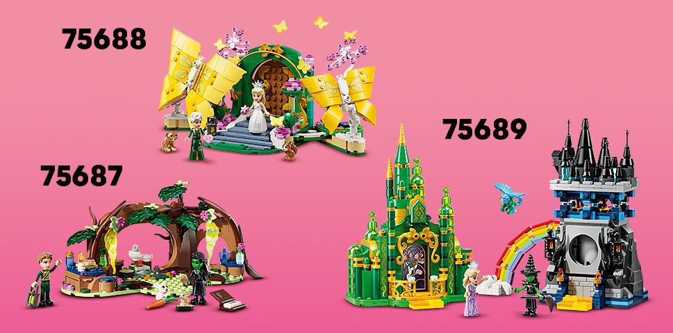 wickedmusicalbr's tweet image. VEM AÍ! A LEGO vai lançar mais três sets inspirados em Wicked: Parte 2:
“Esconderijo da Elphaba”, “Glinda na Cidade das Esmeraldas” e “Cidade das Esmeraldas & Kiamo Ko”.