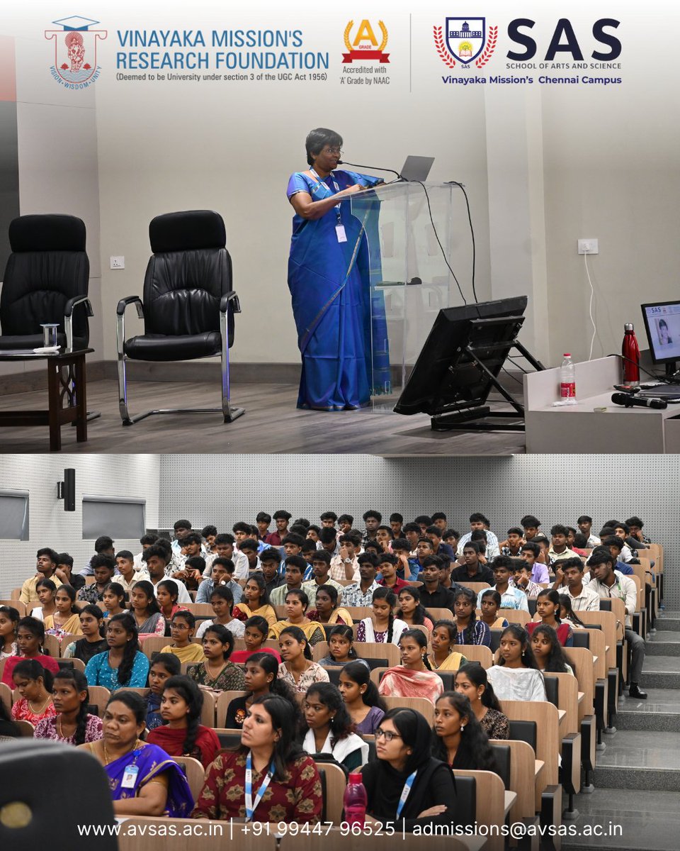 avsas_ac_in's tweet image. Kickstarting the academic journey! 
Highlights from Freshers' Orientation 2025 at Vinayaka Mission's School of Arts &amp;amp; Science, Chennai. A day of inspiration, hope &amp;amp; new beginnings! 

#FreshersOrientation2025 #SASChennai #StudentLife #NewBeginnings #VMRFEvents #HigherEd