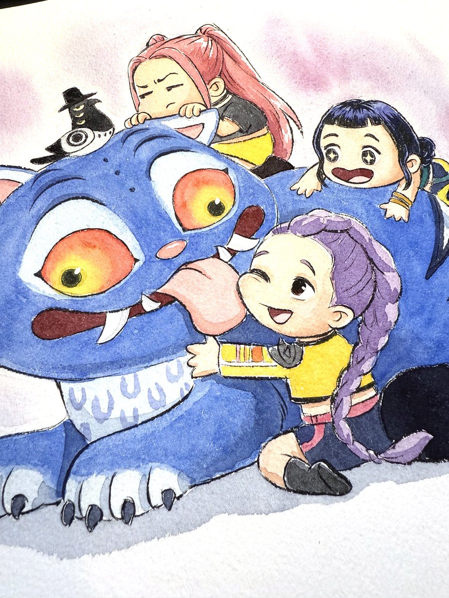 naybacca's tweet image. I can’t believe Comic-con starts tomorrow!! I feel not prepared at all😅
I was able to squeeze this painting in today. I will have this original and the prints available!
@SD_Comic_Con @Comic_Con #SDCC2025 #KPOPDEMOMHUNTERS