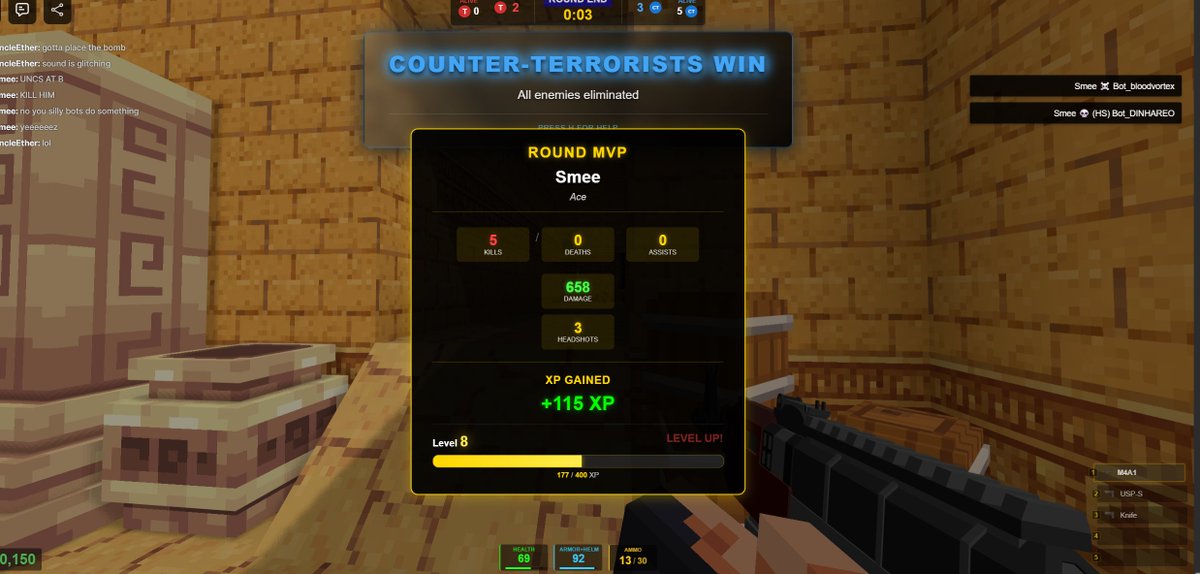 jimbo3p0int0's tweet image. While it's still early. Wiping out a team of bots always feels great on Hyfire on @HYTOPIAgg ..
Sneak Peek of the Alpha Test: It feels JUST LIKE Counterstrike 1.6, but in a voxel world. ABSOLUTELY NUTS.
Hyfire feels like the first TRUE game on Hytopia, in the sense that the…