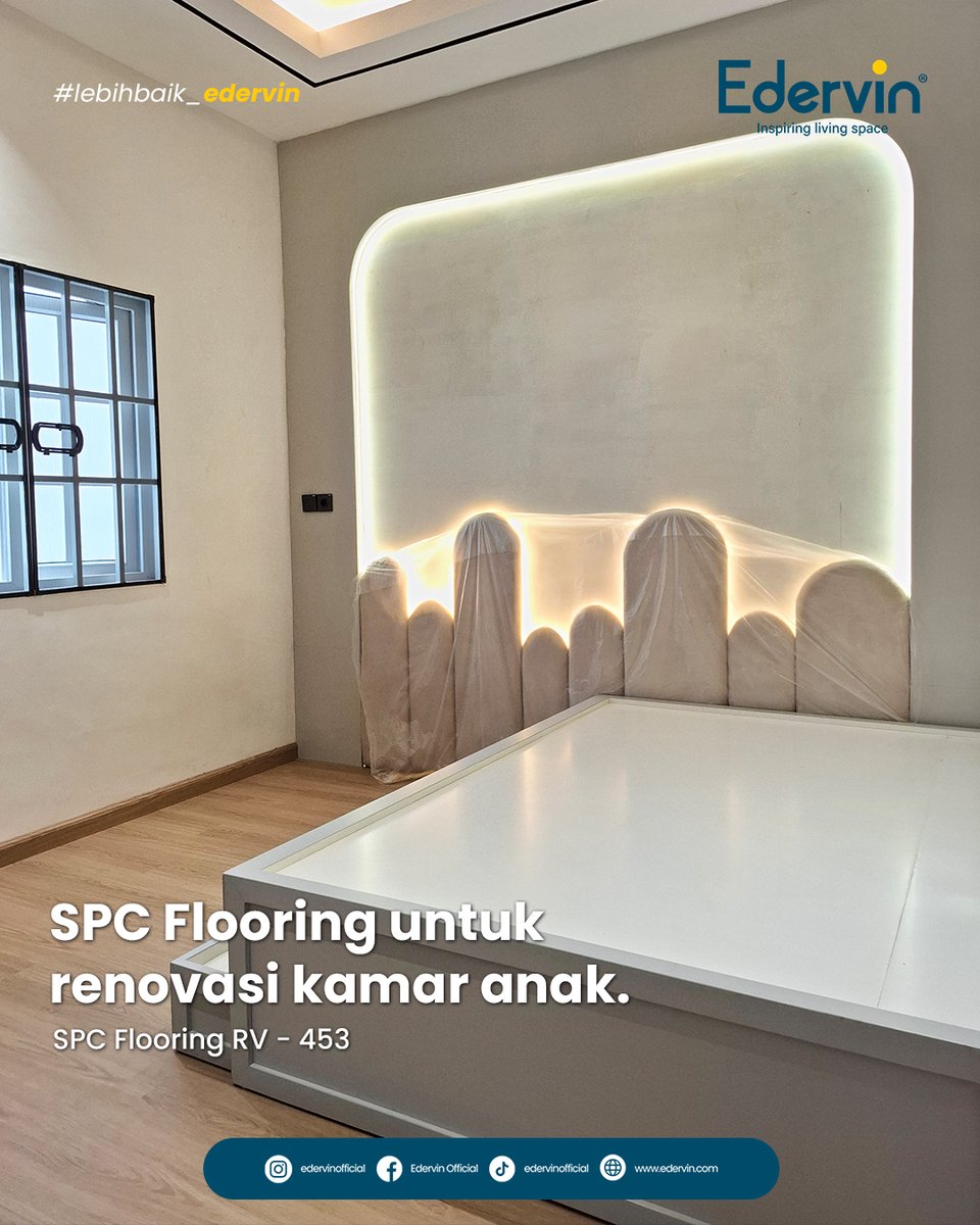 EdervinOfficial's tweet image. Kamar anak nggak cuma soal warna cerah dan mainan.
Tapi juga tentang kenyamanan, kehangatan, dan keamanan.
SPC RV-453 hadir dengan nuansa natural yang adem &amp;amp; homey—bikin anak betah seharian main di kamar 💛

Yuk, Orde dan Pasang Sekarang di Edervin!!!
#SPCFlooring #KamarAnak