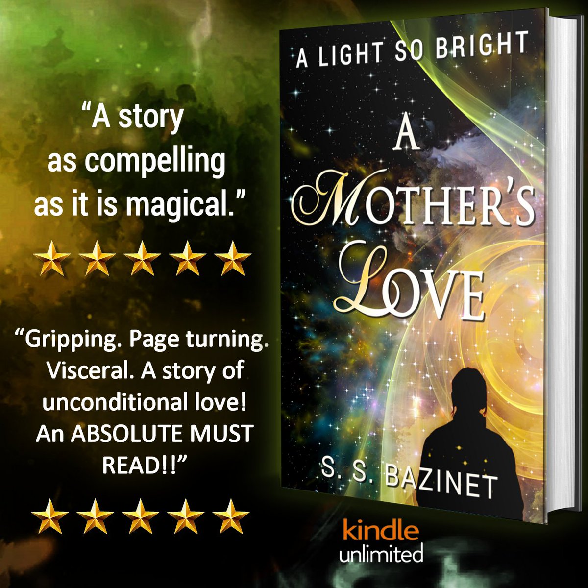 SSBazinet's tweet image. A Mother’s Love (A LIGHT SO BRIGHT)
amazon.com/Mothers-Love-L…
A Love That Has No Boundaries!
A mother reclaiming the son who was taken from her!
⭐️⭐️⭐️⭐️⭐️ “A story as compelling as it is magical.”
#Visionary #Metaphysical #KU #relationships