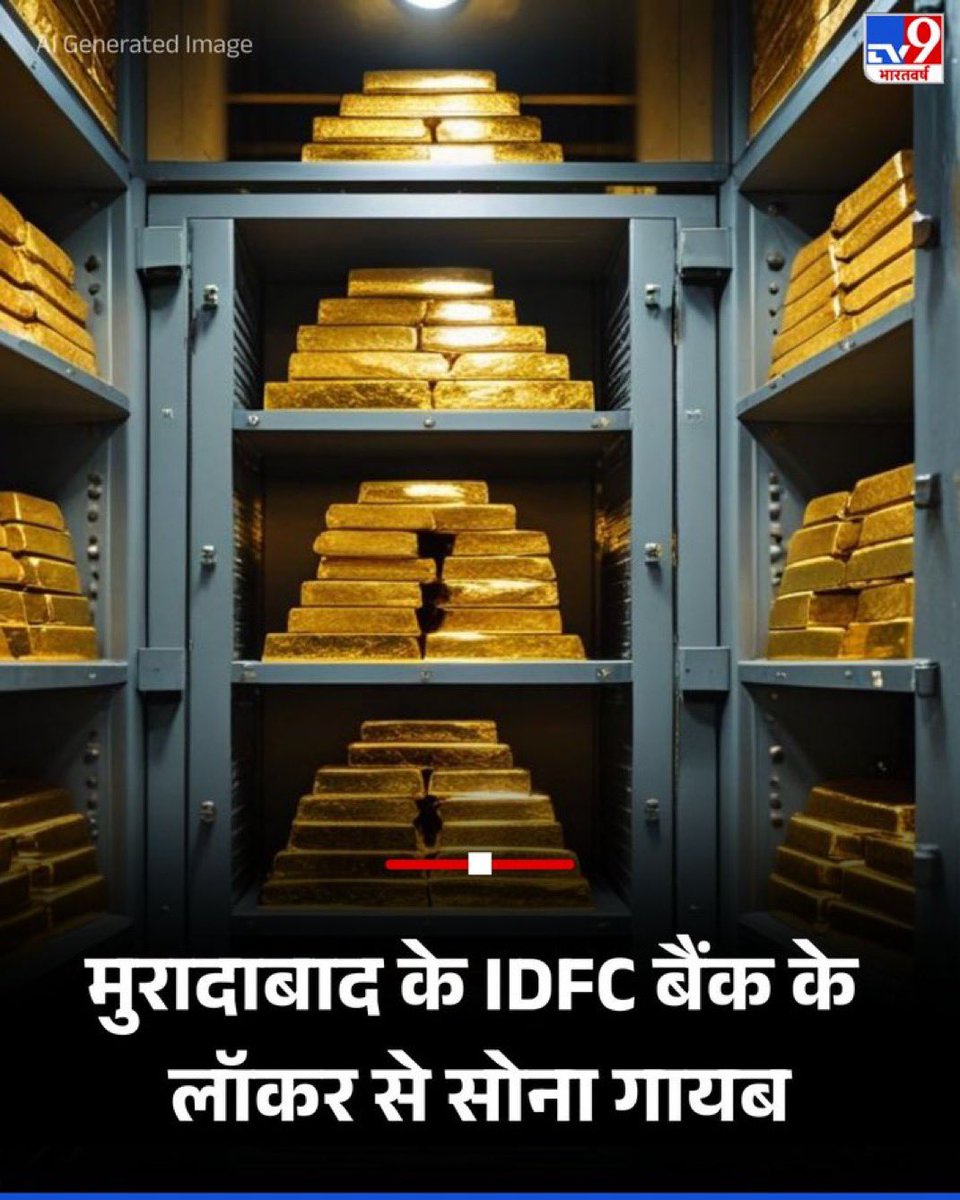 यूपी के मुरादाबाद से एक चौंकाने वाली खबर सामने आई है। IDFC बैंक के लॉकर से 365 ग्राम से ज्यादा सोना रहस्यमयी तरीके से गायब हो गया है। यह वही सोना है, जो ग्राहकों ने लोन के बदले गिरवी रखा था! कुल सात पैकेटों में सुरक्षित माना जा रहा था। लेकिन अब जब लॉकर खोला गया, तो चमक तो दूर,