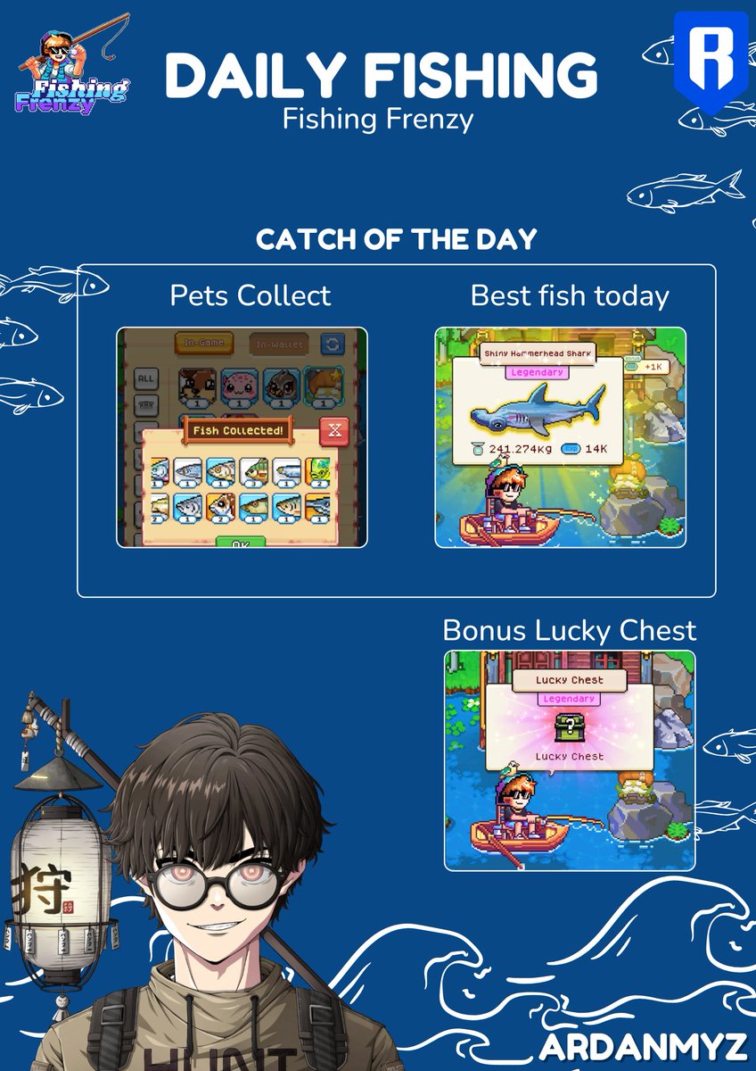 Ardanmyz.ron | Like Earth (@ardanmyz) on Twitter photo Lucky today, shiny legend and bonus lucky chest, for the first time I get that chest, keep fishing 🎣
Play here: fishingfrenzy.co/?code=ARDMYZ
Powered by <a href="/Ronin_Network/">Ronin</a> <a href="/FishingFrenzyCo/">Fishing Frenzy</a> <a href="/FishingFrenzyID/">Fishing Frenzy Indonesia 🇮🇩</a> Lucky today, shiny legend and bonus lucky chest, for the first time I get that chest, keep fishing 🎣
Play here: fishingfrenzy.co/?code=ARDMYZ
Powered by <a href="/Ronin_Network/">Ronin</a> <a href="/FishingFrenzyCo/">Fishing Frenzy</a> <a href="/FishingFrenzyID/">Fishing Frenzy Indonesia 🇮🇩</a>