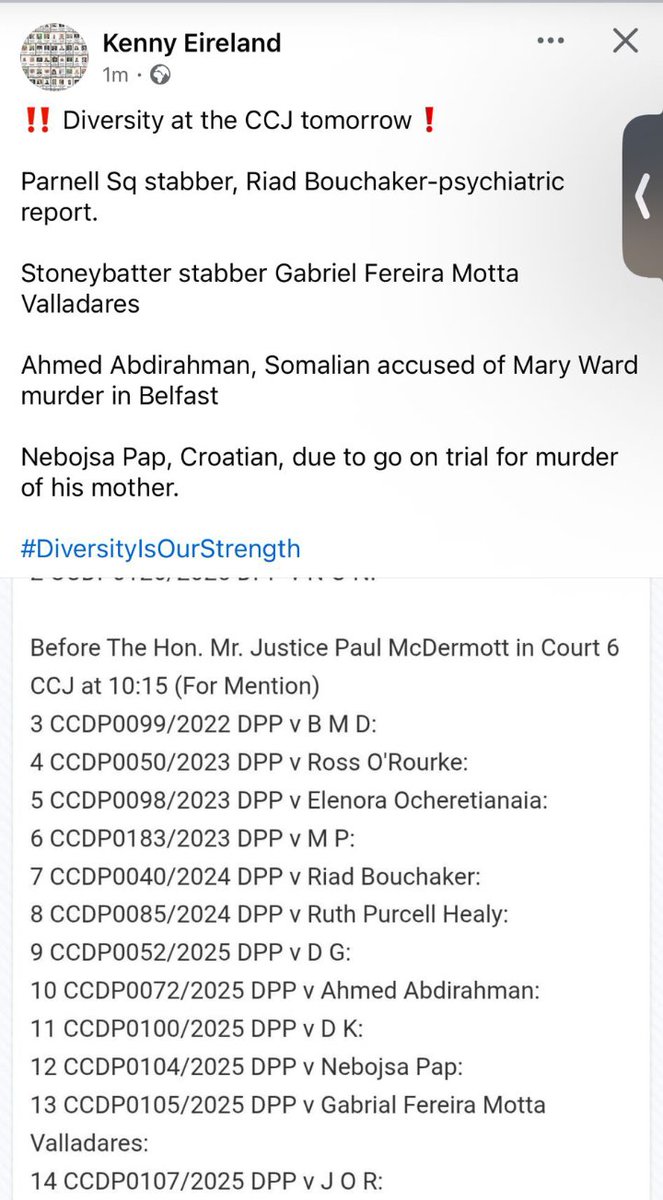 FergusPower1's tweet image. 🚨NEVER FORGET THAT DIVERSITY 🔪 IS OUR STRENGTH🚨
Look at the list for CCJ in the morning but please do not be a racist & try to state that mass illegal immigration has anything to do with the rise in crime in OUR HOME🇮🇪
GOD SAVE éiRe & OUR PEOPLE🙌🇮🇪
éiReGoBragh🇮🇪🤝🇮🇪