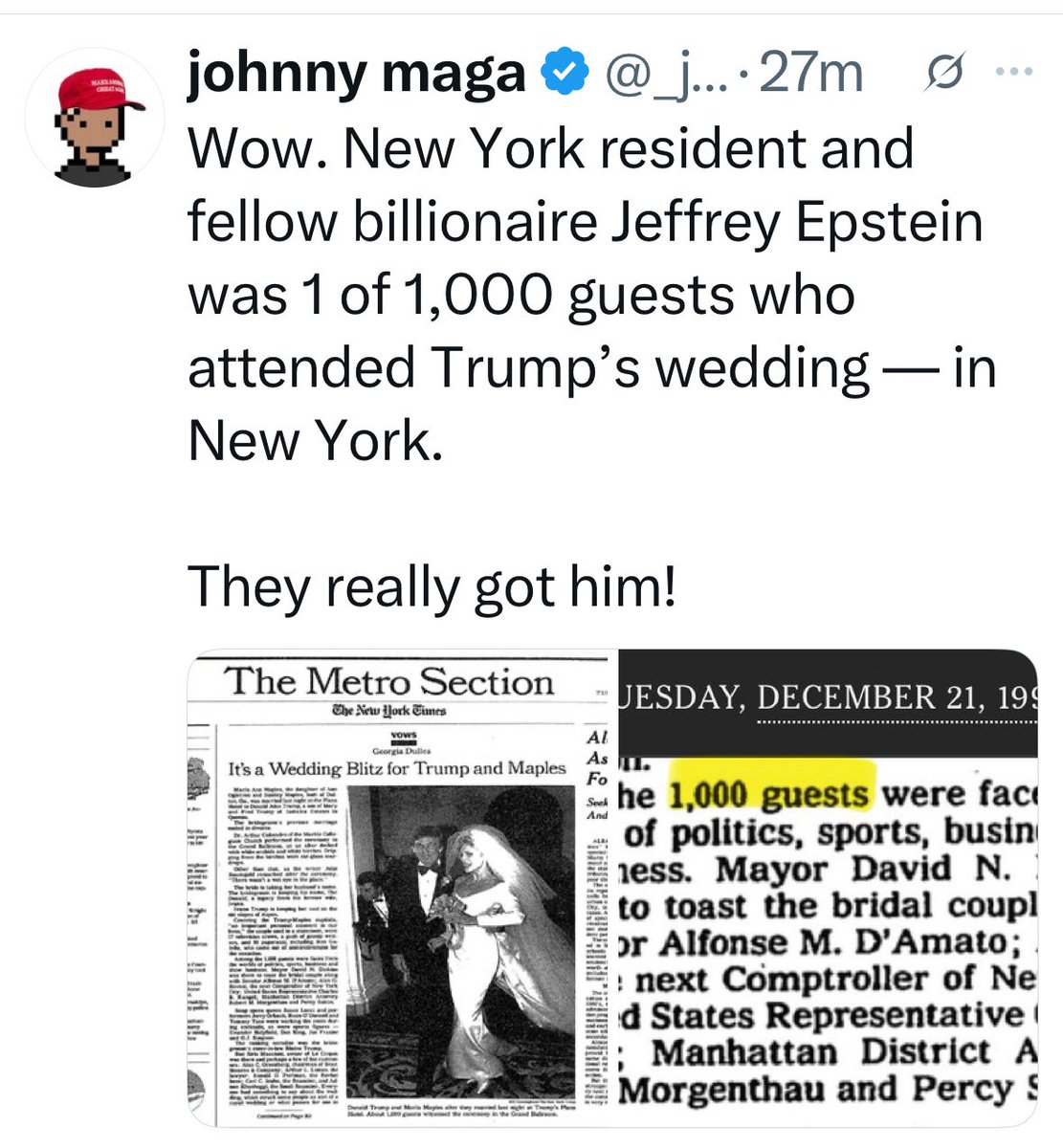 cturnbull1968's tweet image. By itself, sure, no big deal.
But when you add it to the dozens of other stories, photos and videos, it looks really, really bad.
It appears that our President had, at the very least, a very close relationship with a pedo and human trafficker.