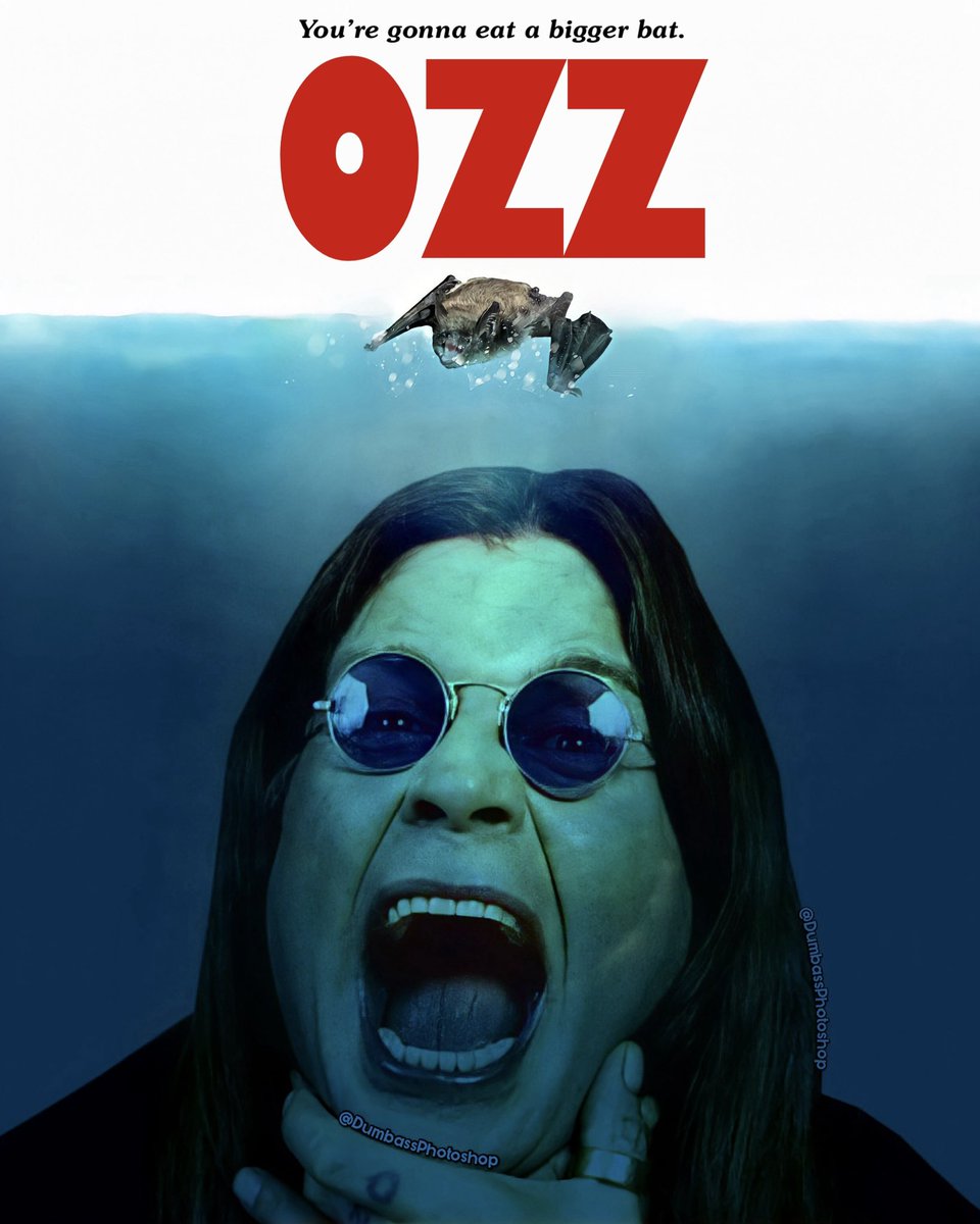 DumbassPhotoshp's tweet image. The head. The tail. The whole damn bat. #OzzyOsbourne