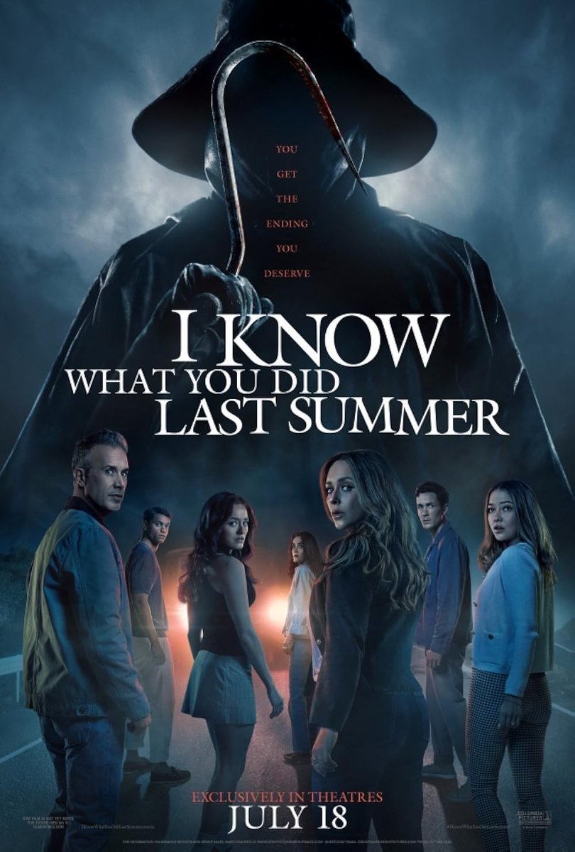 Ultimate_Tye's tweet image. Got to see #IKnowWhatYouDidLastSummer today, and it was such a fun time omg. Was it perfect? No, but I enjoyed it for what it was: mindless, stupid fun.
Wish we got more Julie, though 😭