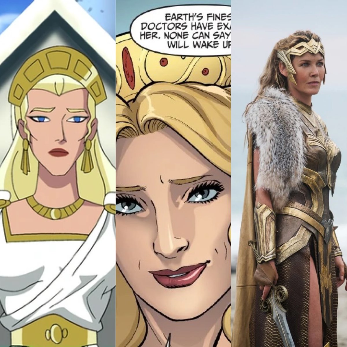 JTWonderdome's tweet image. We need black hair Hippolyta. Because, we cannot have the blonde hair Hippolyta curse. Every time we have blonde Hippolyta in WW adaptation is always bad and do Diana and the amazons very dirty.
No more blonde hair Hippolyta