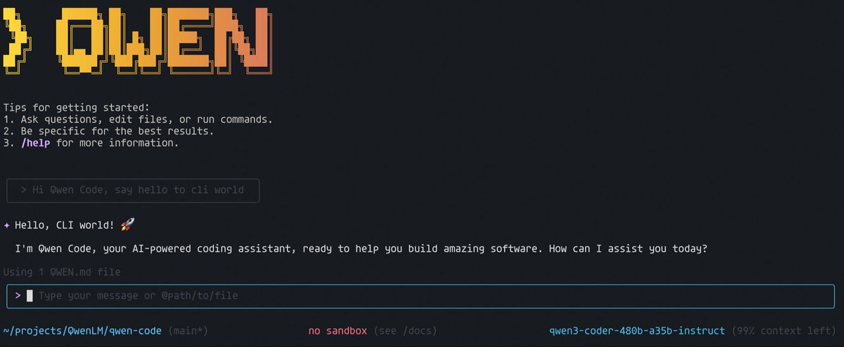 niallohiggins's tweet image. It was nice of Google to OSS gemini-cli and so now there’s a proliferation of Claude Code clones running on open models like Qwen Code github.com/QwenLM/qwen-co…
