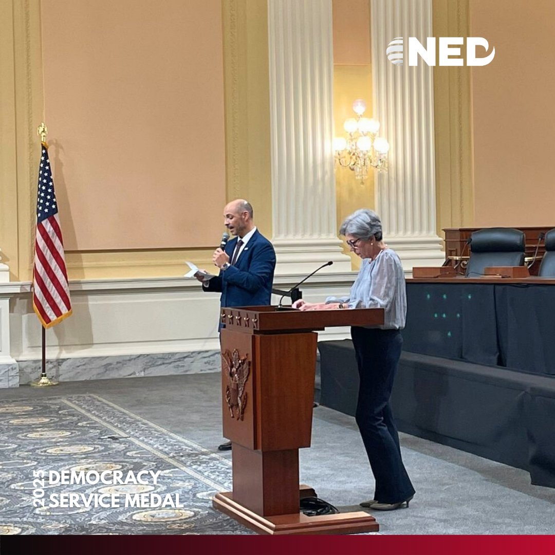 NEDemocracy's tweet image. "Oswaldo’s legacy is clear, unwavering, and urgent. Rights come first. The people are the protagonists. Freedom comes first." - Ofelia Acevedo
#DemocracyServiceMedal
