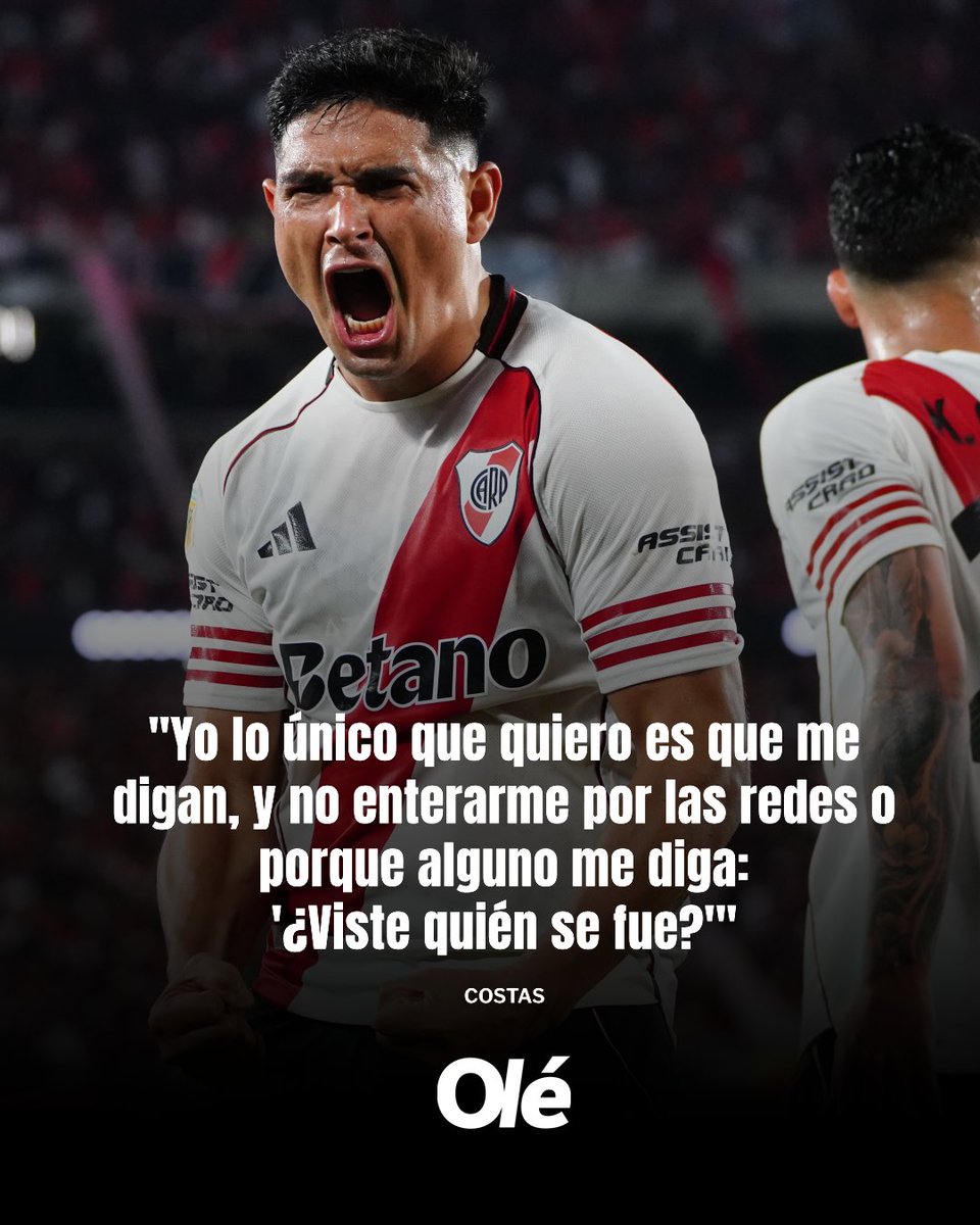 DiarioOle's tweet image. COSTAS: EL PEDIDO A LAUTARO Y DE PAUL Y LA SALIDA DE SALAS ⚪️🔵
⚽️ El DT de Racing comentó la charla que tuvo con ambos jugadores de la Selección Argentina. Además, explicó que no se desilusionó por la llegada de Maxi a River.
🎙️ Olga