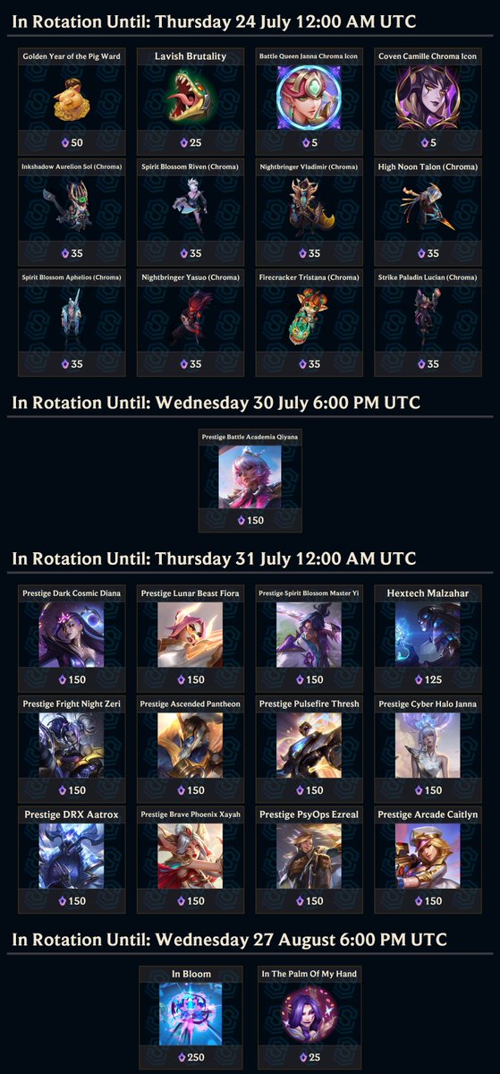SkinSpotlights's tweet image. Mythic Shop Rotation!