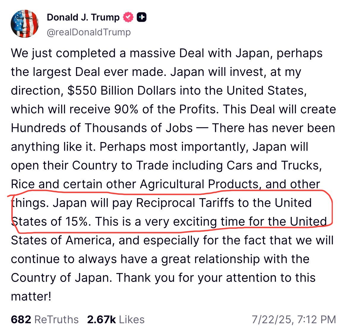JaguarAnalytics's tweet image. Friendly reminder: US importers pay tariffs. Countries do not. It’s a tax on corporate America.
Time to lose another 500 followers.