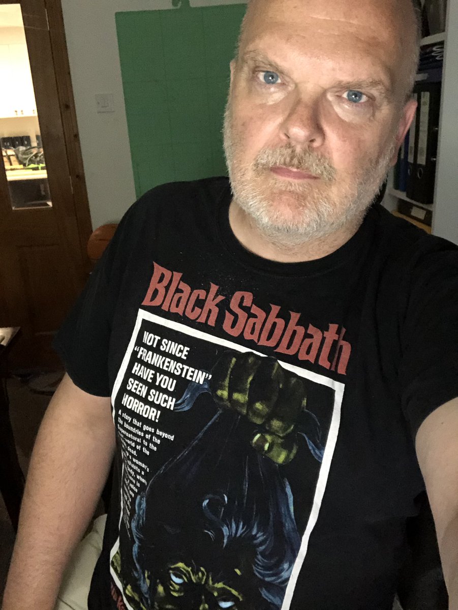 RalphMcLeanShow's tweet image. Wearing my t shirt of the poster for the classic 1963 Italian Mario Bava horror film with Boris Karloff that gave Black Sabbath their name. RIP Ozzy. #OzzyOsbourne