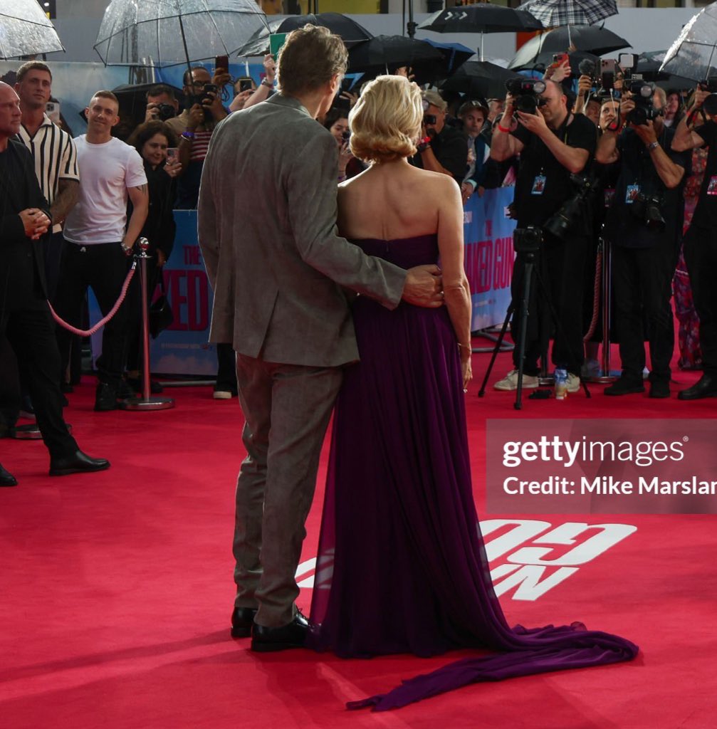 bestofpam's tweet image. Pamela Anderson and Liam Neeson attend ‘The Naked Gun’ premiere (2025)
