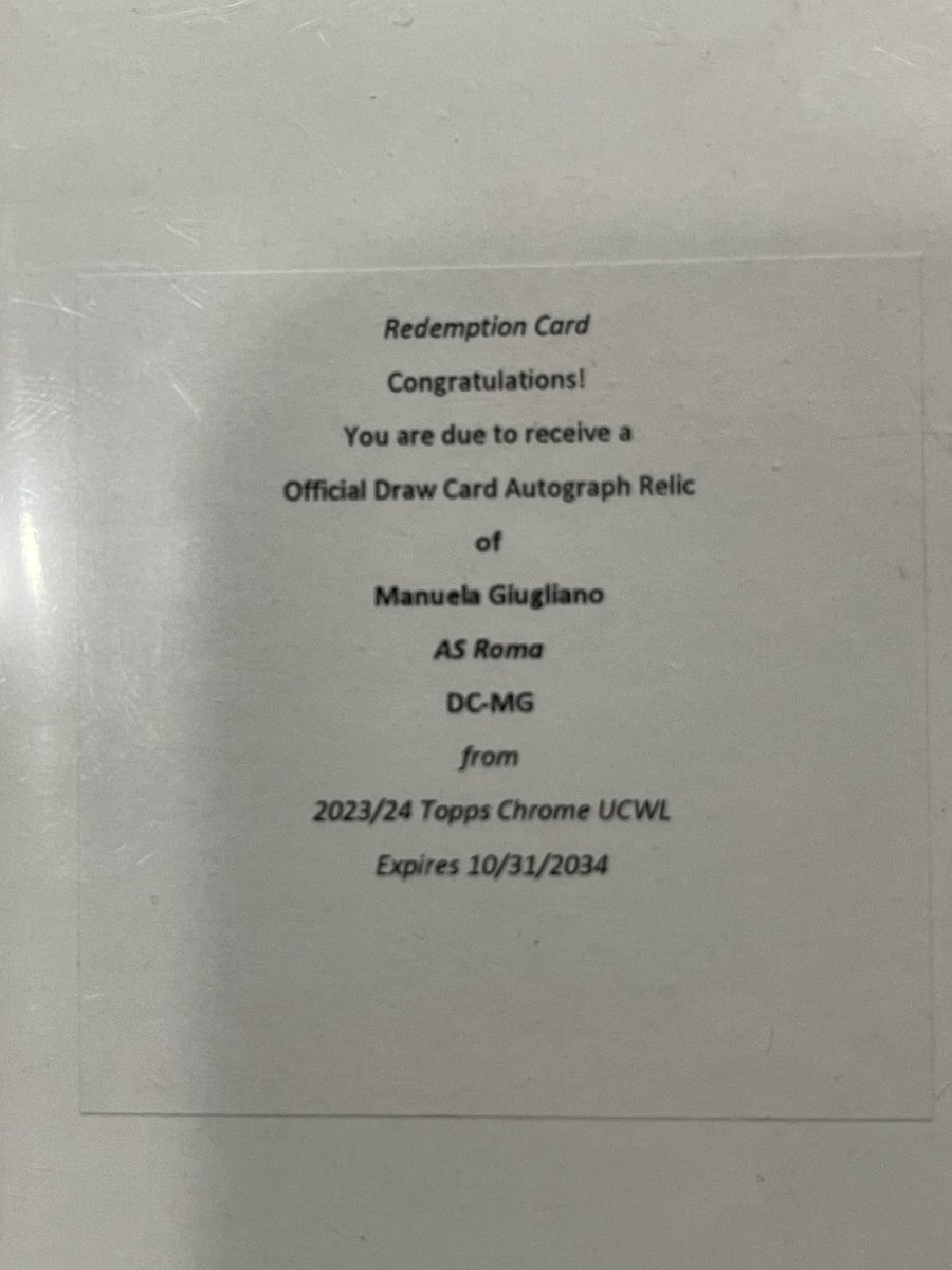 MartiniCards's tweet image. Mail/break day! I’ve been chasing this Giugliano champions league draw 1/1 card from 23/24 topps chrome UCWL since release. Randomly stumbled on @MeTylerG who pulled it! Thanks again so much 🫡 What the hobby is all about!