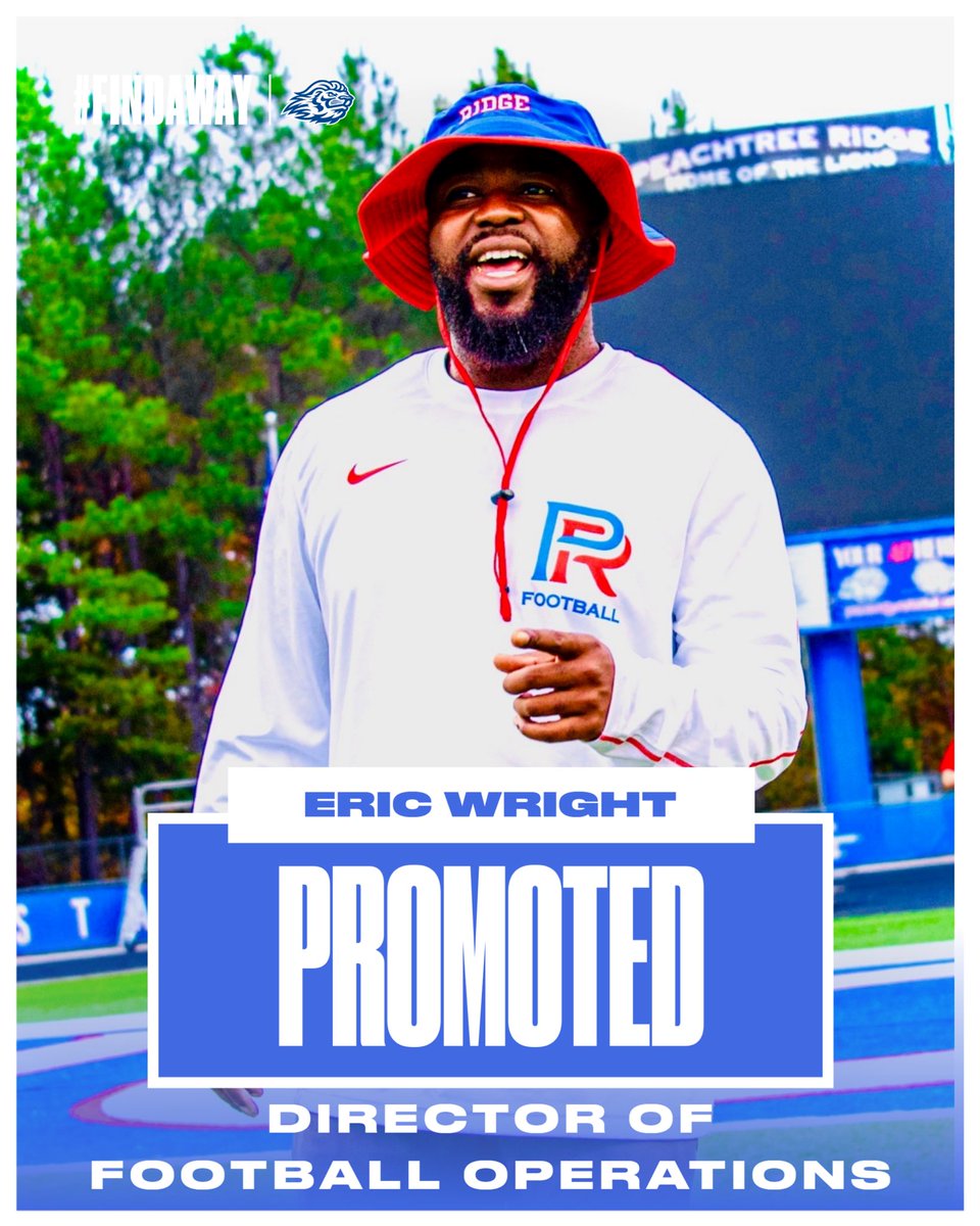 PTRFootball's tweet image. Promotion Alert! Congrats to RBs Coach @1Eric_Wright for being promoted to Director Of Football Operations! #FAST @PrincipalRidge @RecruitGeorgia @GeorgiaFBScoop