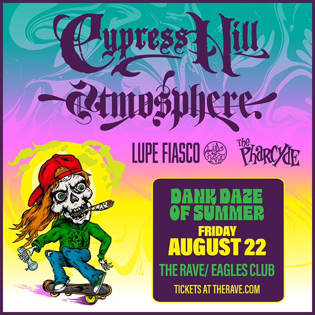 therave's tweet image. IN ONE MONTH: West Coast hip-hop legends, @CypressHill, join forces with Minneapolis pioneers, @atmosphere, for The Dank Daze Of Summer Tour in The Eagles Ballroom! ππ
Β» therave.com/dankdaze Β«