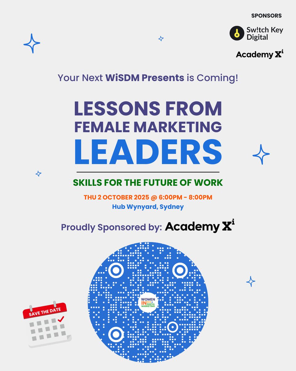 📢 Exciting news! We've partnered with <a href="/WiSDMOfficial/">Women in SEO & Digital Marketing</a> &amp; <a href="/SwitchKDigital/">Switch Key Digital</a> on the upcoming event, 'Lessons From Female Marketing Leaders: Skills For The Future of Work'.
🎫 Take 10% off with code ACADEMYXI10WISDM (valid until event night)
👉 Register here: loom.ly/Y6nH_p8