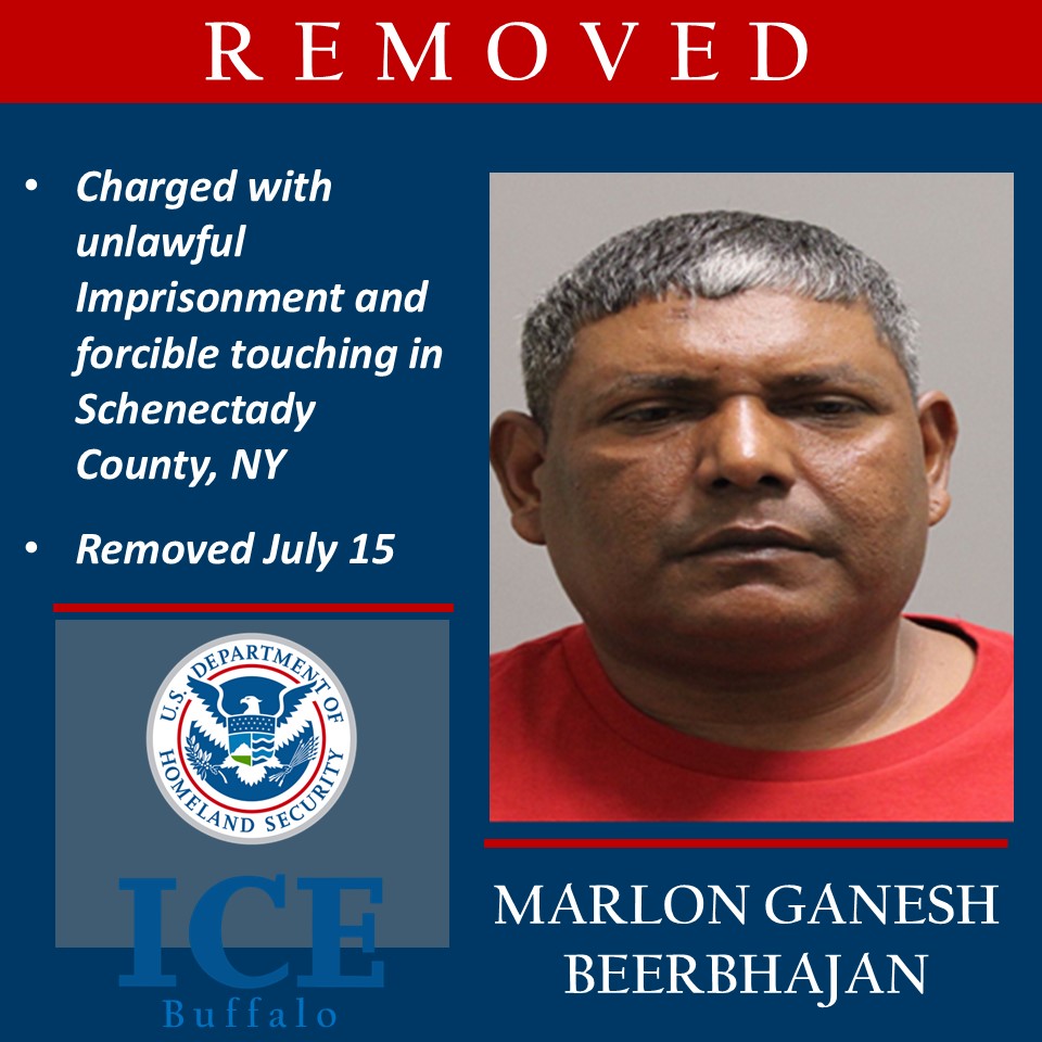 EROBuffalo's tweet image. ✈️ Another great removal by ICE Buffalo. Our amazing officers are keeping the community safe from criminal alien perverts.